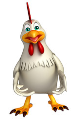 funny Hen cartoon character