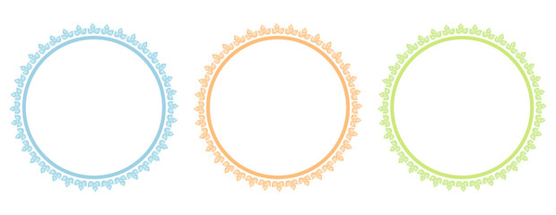 Beautiful floral frames collection