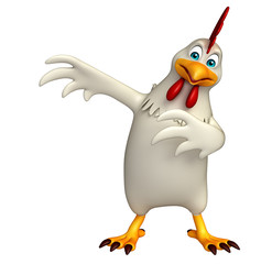 pointing Hen cartoon character