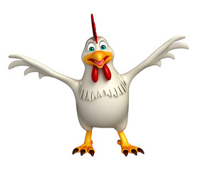 funny Hen cartoon character