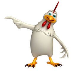 pointing Hen cartoon character