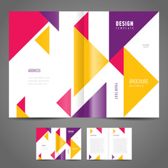 brochure design template booklet abstrast triangles