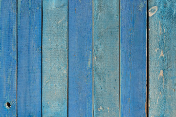 Vertical painted planks - background . Blue color.