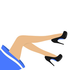 Female legs.Vector illustration
