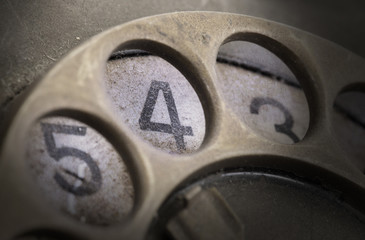 Close up of Vintage phone dial - 4