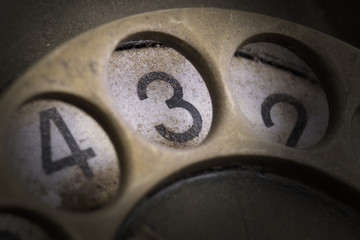 Close up of Vintage phone dial - 3