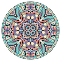 decorative design of circle dish template, round geometric patte