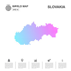 Map Of Slovakia pixel Vector