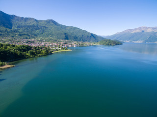 Fototapeta na wymiar Aerial - Lago di Como (IT) - Colico
