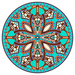 decorative design of circle dish template, round geometric patte