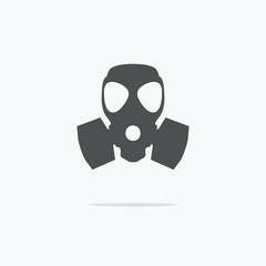 Respirator icon. Gas mask icon. Vector illustration.