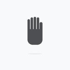 Stop hand Icon. Vector illustration.
