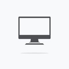 Computer monitor display icon. Vector illustration.