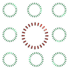 Circular loading sign. 