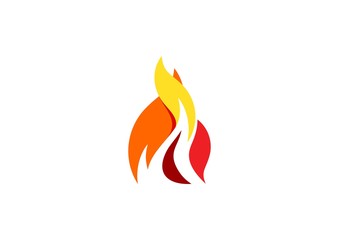 fire, flame, logo, modern fire symbol, hot flame logotype icon design vector