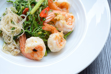 shrimp Rapporteur fried noodles
