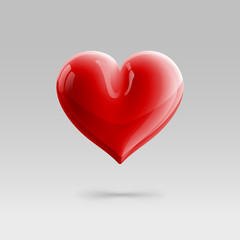  red glossy heart vector illustration