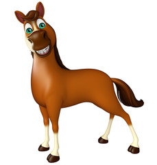 funny Horse cartoon character © visible3dscience