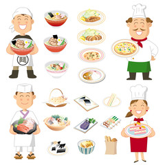 Cooks/ 調理師と料理