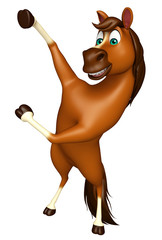 pointing Horse cartoon character © visible3dscience