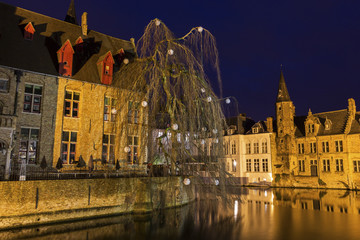 Obraz premium A canal in Bruges in Belgium