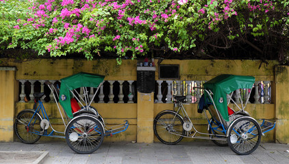 Fototapeta premium pedicab, eco transport vehicle