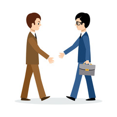 Fototapeta premium Two businessmen sign the contrac