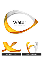 Abstract geometric water drop design