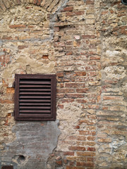 brick wall with vent