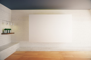 Blank banner in interior