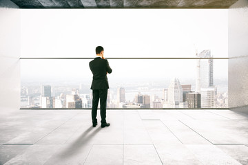Fototapeta premium Thoughtful man in interior
