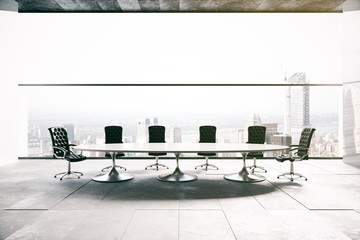 Fototapeta premium Conference room with city view