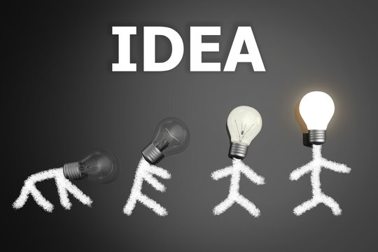 idea concept with lightbulbs
