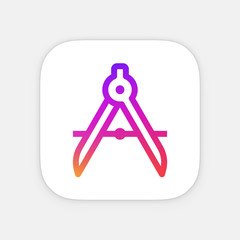 Divider App icon template. Mobile application icon. Vector colorful photo icon