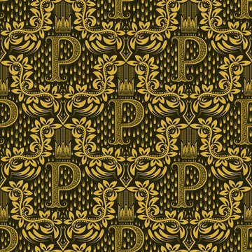 Damask Seamless Pattern Repeating Background. Golden Olive Floral Ornament  With Y Letter And Crown In Baroque Style. Antique Golden Repeatable  Wallpaper. Royalty Free SVG, Cliparts, Vectors, and Stock Illustration.  Image 93467642.