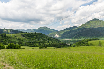 Fototapeta na wymiar Nature in Cernova village near Ruzomberok in Slovakia