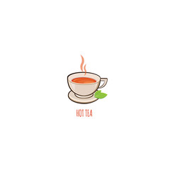 Tea cup vector illustration