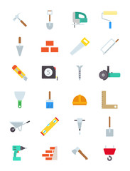 Construction vector icons set