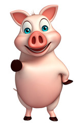 stop   Pig cartoon character