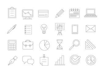 Project vector icons set