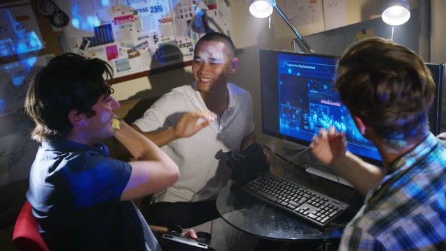  computer gamers remove virtual reality viewers after coming out of a game