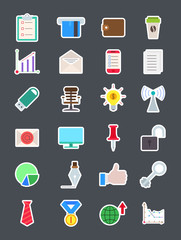 Set of business isolated vector icons