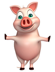 Naklejka premium funny Pig cartoon character
