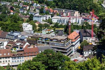 View to the new city part of Baden in Switzerland