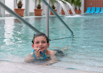 Child at swimming pool