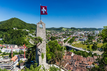 View to the Castle Stein and Baden