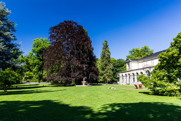 View of the Kurpark and the Casino of Baden, Switzerland