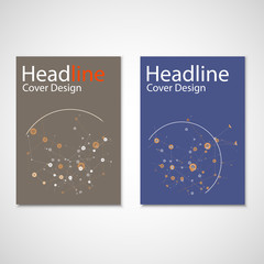 Science vector background. Modern vector templates for brochure, flyer, cover magazine or report in A4 size