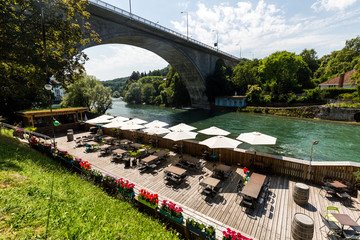 Terrace bar Triebgut in the city of Baden