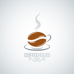 coffee cup bean design vector background